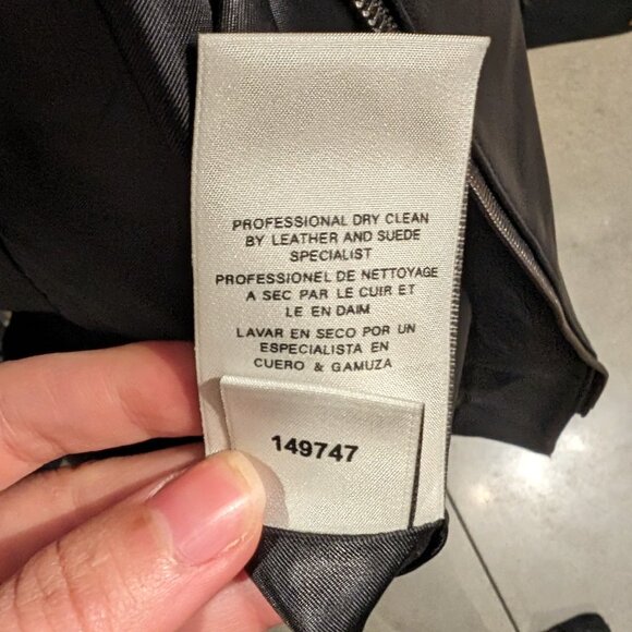 Anne Klein Women's Stand-Collar Leather Jacket - Picture 6 of 6